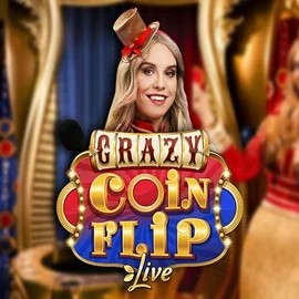 Crazy Coin Flip slot visual from Evolution available on lizarocasino.co.com